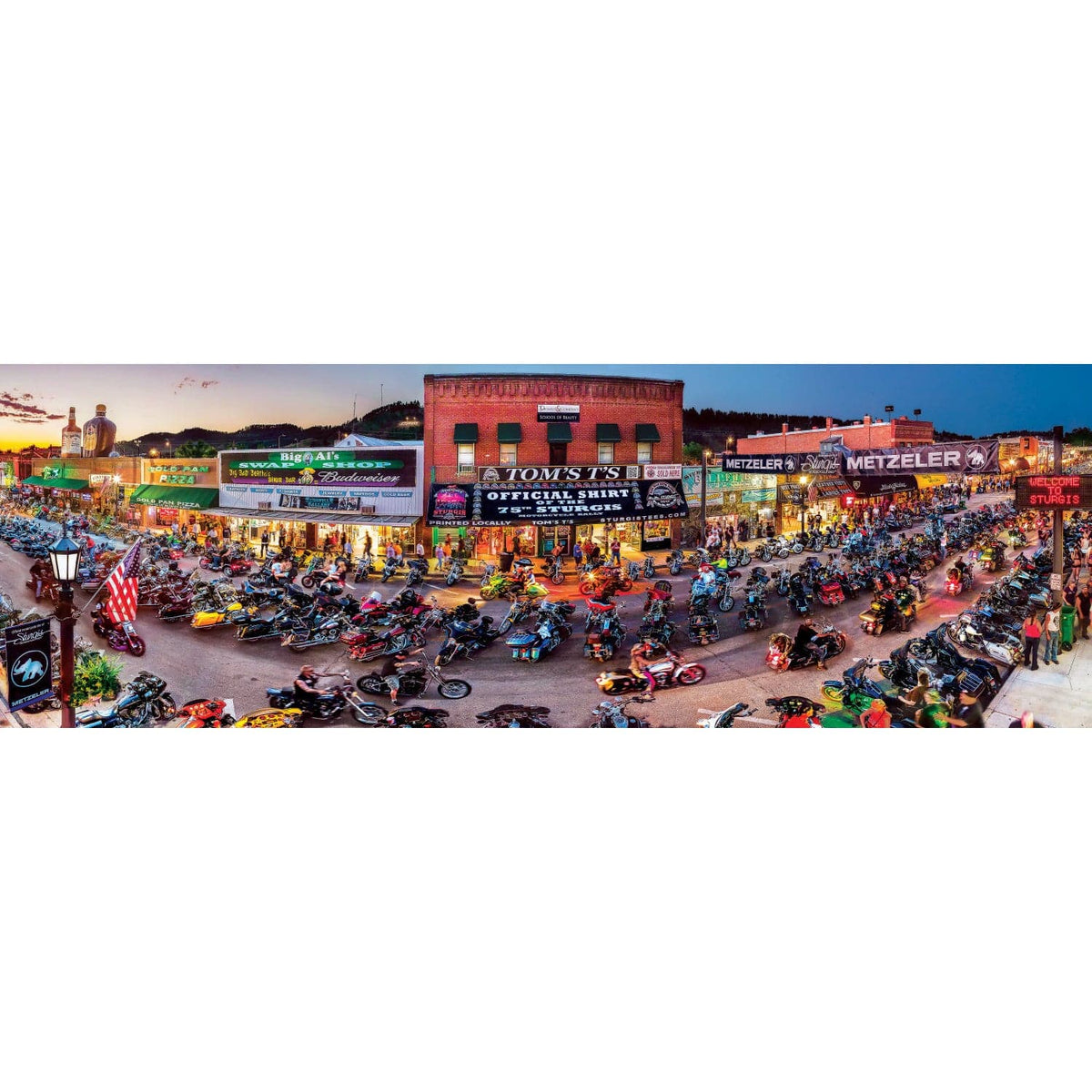 Sturgis Main Street panoramic jigsaw puzzle