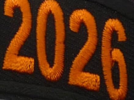 PatchStop Daytona 2026 Bike Week Embroidered Patch, Orange and Black Rocker, 3.75" x 1", Iron On Motorcycle Event Souvenir — detail view 2