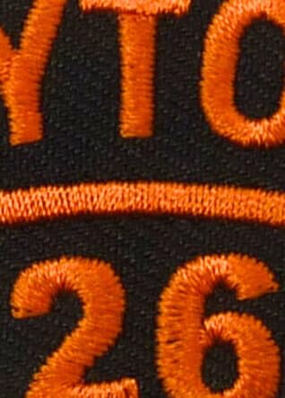 PatchStop 2026 Daytona Bike Week Embroidered Patch, Orange and Black Rocker with Tab, 3" x 1.5", Iron-On Motorcycle Event Souvenir — detail view 2
