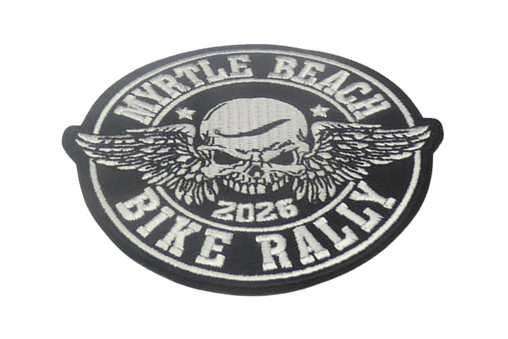Myrtle Beach 2026 Bike Rally Embroidered Patch — detail view 1