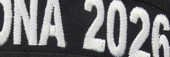 PatchStop 2026 Daytona Bike Week White Rocker Event Patch, Embroidered Fabric, Black and White, 3.75 x 1 Inches, Iron On Motorcycle Patch — detail view 2