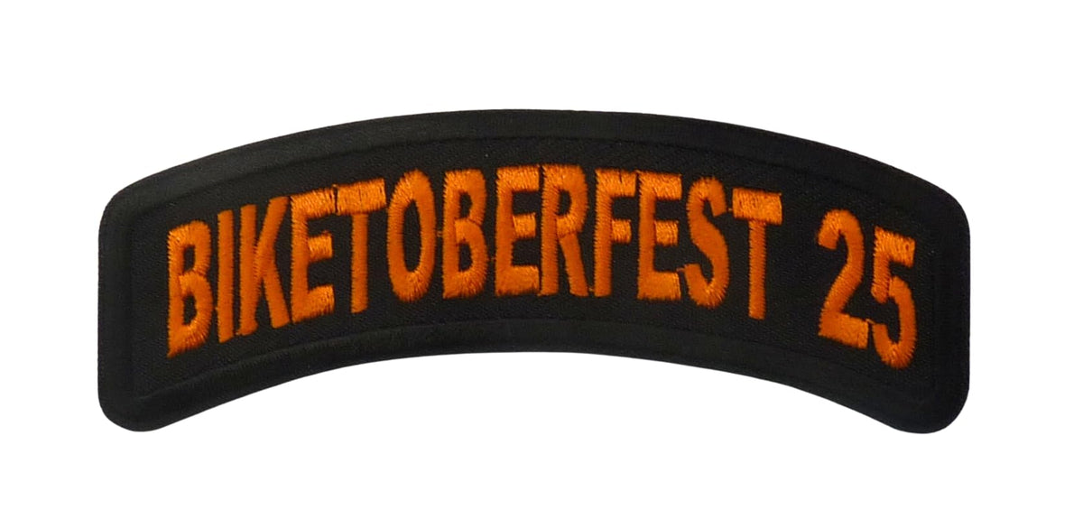 Biketoberfest 25 Orange Rocker Event Patch — product image
