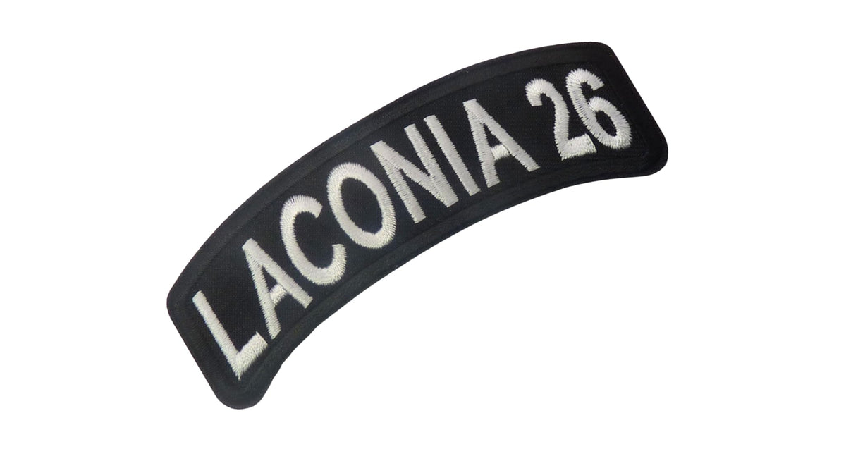 Laconia 26 White Rocker Event Patch Small Size — detail view 1
