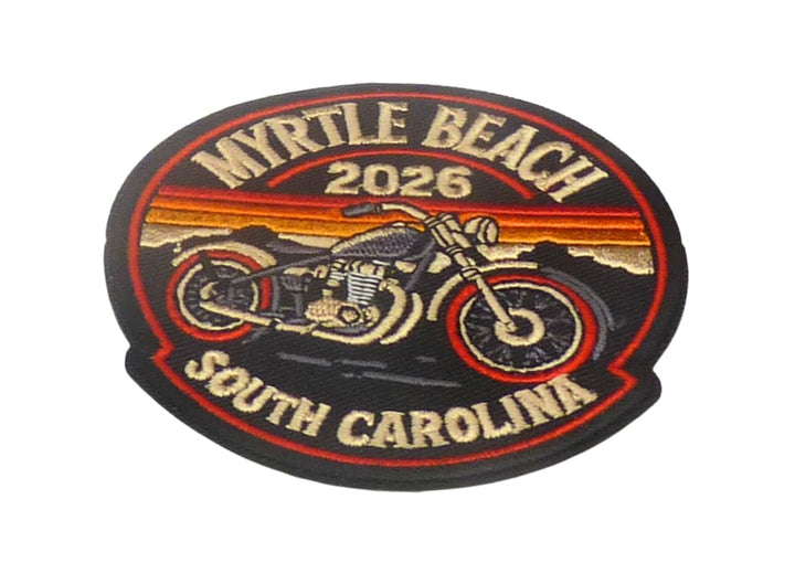 Myrtle Beach 2026 South Carolina Motorcycle Event Patch — detail view 1