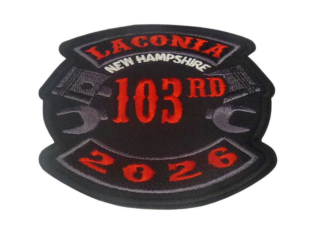 Laconia New Hampshire 103rd 2026 Biker Event Patch — detail view 1