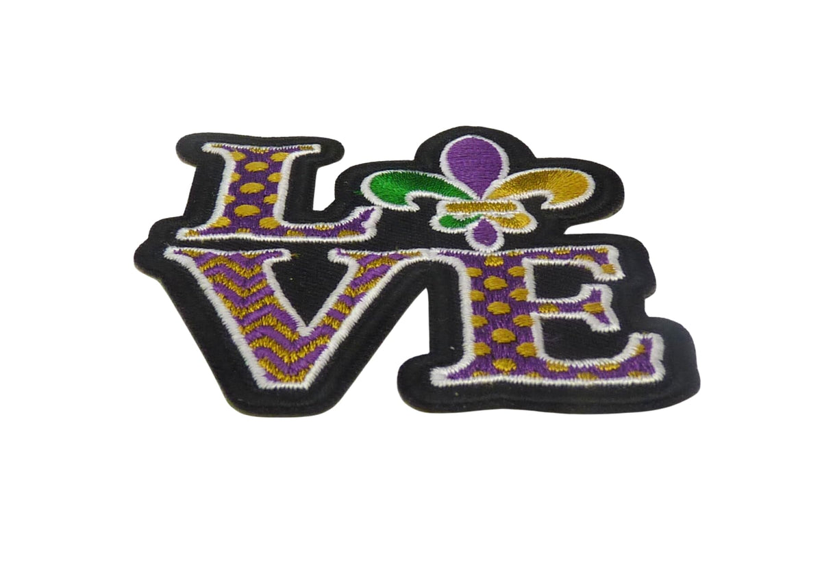 Love Fleur De Lis 2.75" Square Patch — detail view 1