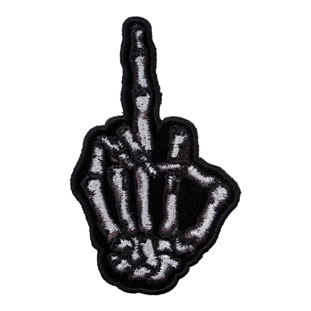 Middle Finger Skeleton Hand With Thumb Patch, Small Size — product image