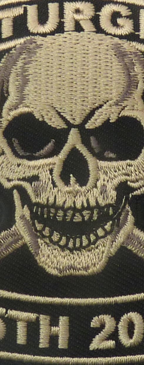 Sturgis 85th 2025 Event Embroidered Patch Skull and Crossbones — detail view 2
