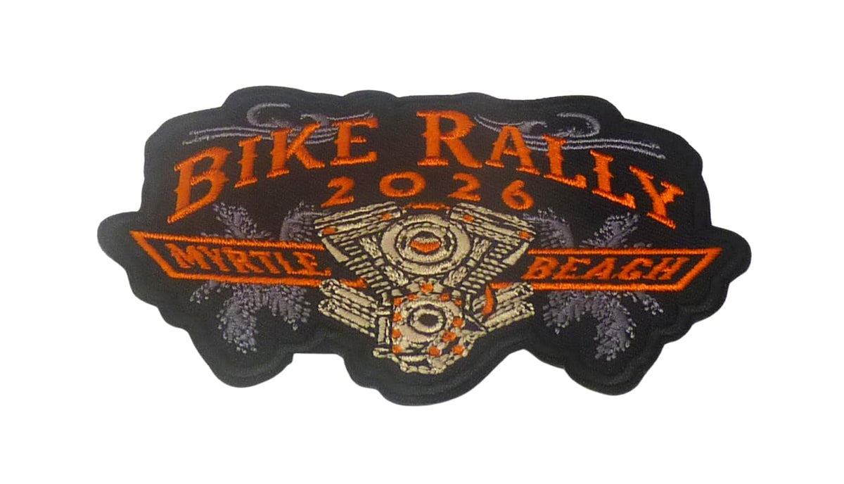 Bike Rally 2026 Myrtle Beach Embroidered Event Patch — detail view 1
