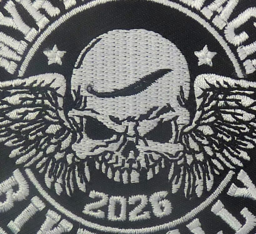 Myrtle Beach 2026 Bike Rally Embroidered Patch — detail view 2