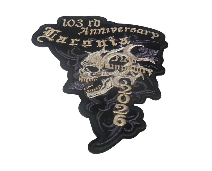 Laconia New Hampshire 103rd Anniversary 2026 Skull Patch — detail view 1