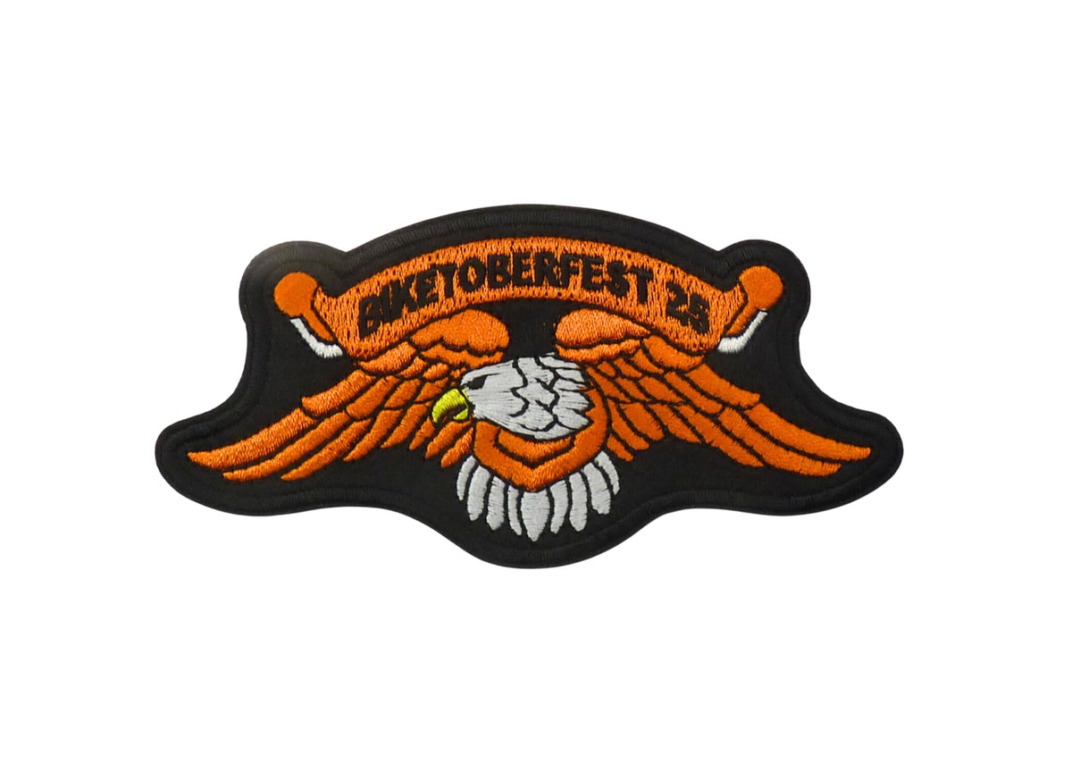 PatchStop Biketoberfest 2025 Florida Eagle Embroidered Patch, Orange and Black, Iron On or Sew On, Event Commemorative — product image