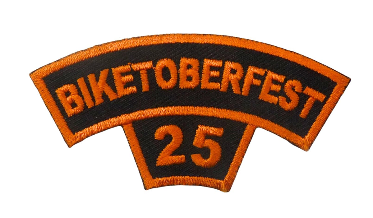 Biketoberfest 25 Orange Rocker & Tab Event Patch — product image
