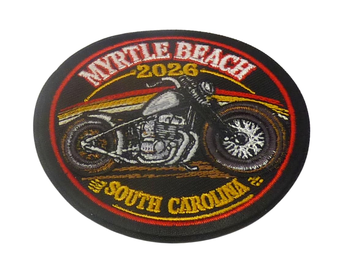 Myrtle Beach 2026 South Carolina Motorcycle Event Patch — detail view 1