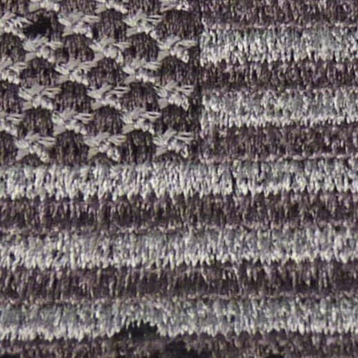 Subdued &amp; Distressed American Flag Patch, Small Size — detail view 2