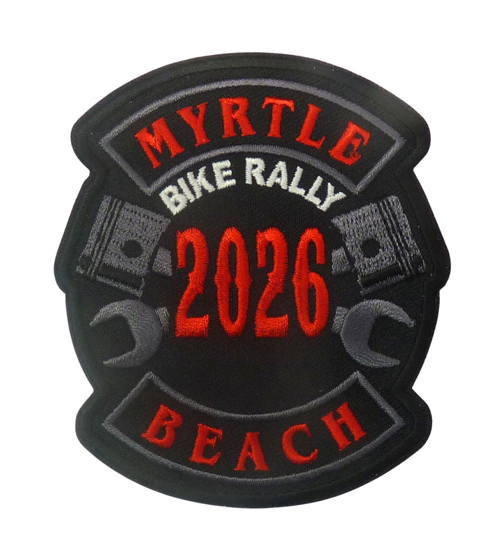 Myrtle Beach 2026 Bike Rally Event Embroidered Patch — product image