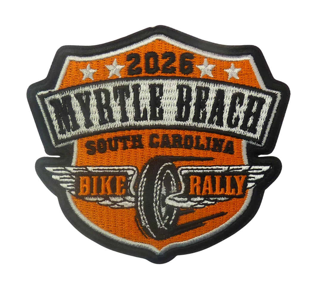 2026 Myrtle Beach South Carolina Bike Rally Orange Patch — product image