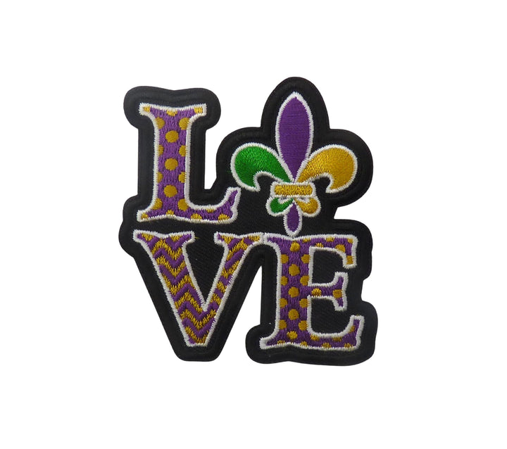 Love Fleur De Lis 2.75" Square Patch — product image