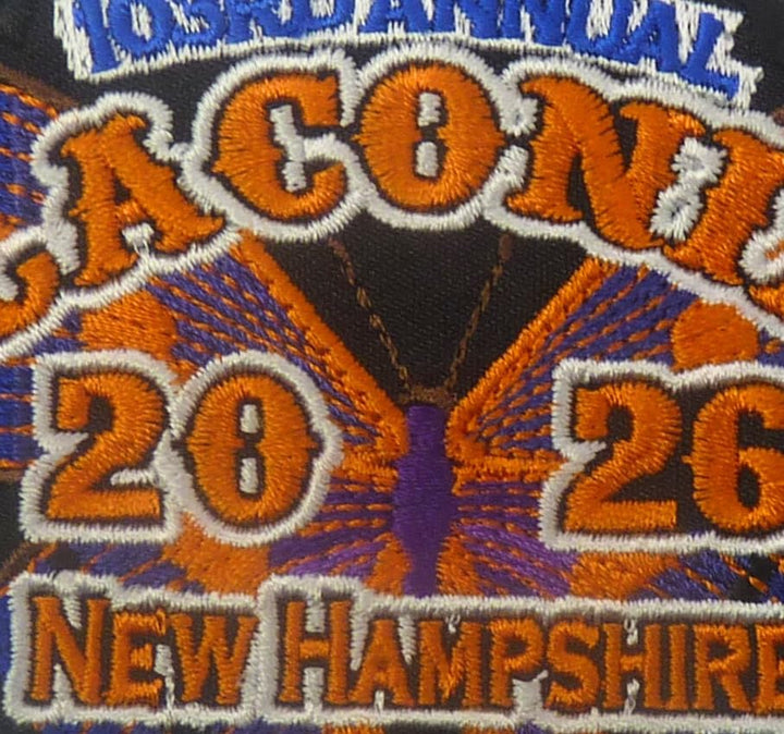 Laconia 2026 103rd Annual New Hampshire Butterfly Motorcycle Patch — detail view 2