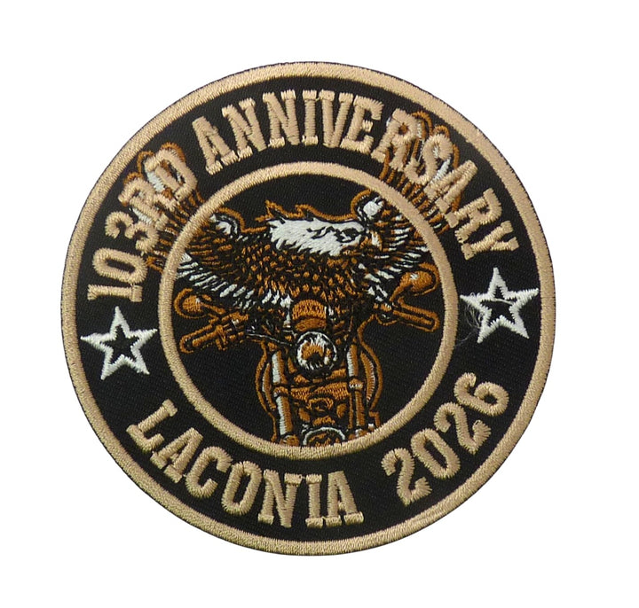 103rd Anniversary Eagle Laconia 2026 Embroidered Patch — product image