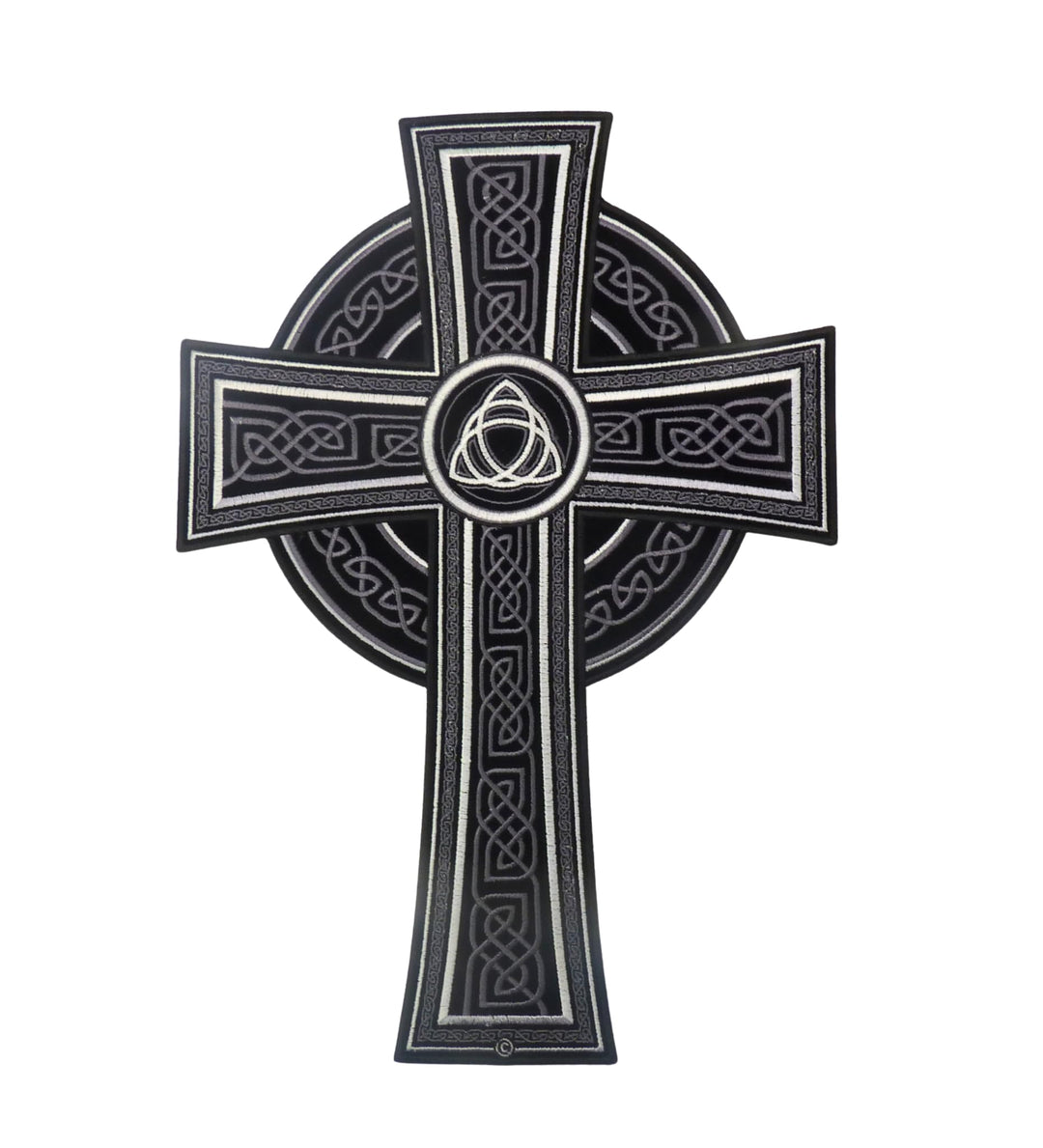 Grey Celtic Cross Large Patch — product image
