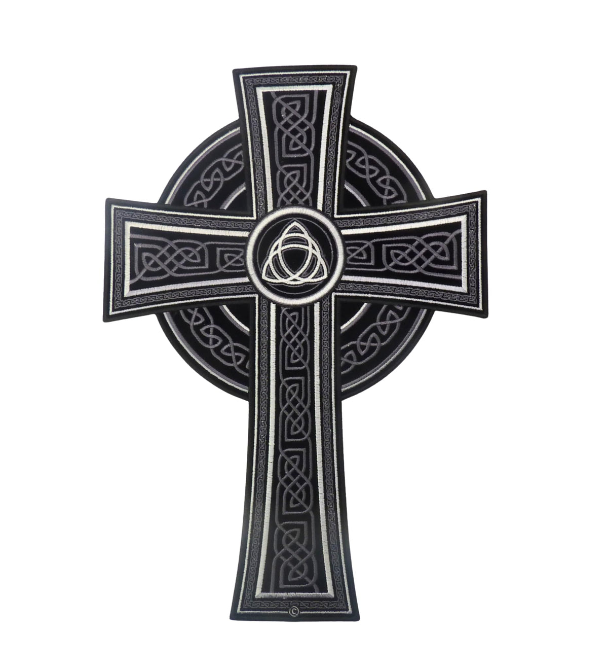 Grey Celtic Cross Large Patch — product image