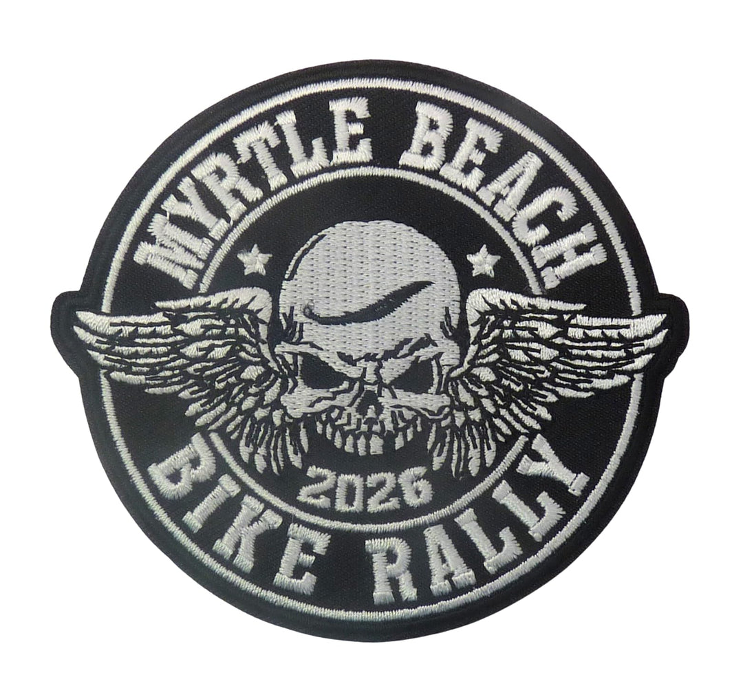 Myrtle Beach 2026 Bike Rally Embroidered Patch — product image