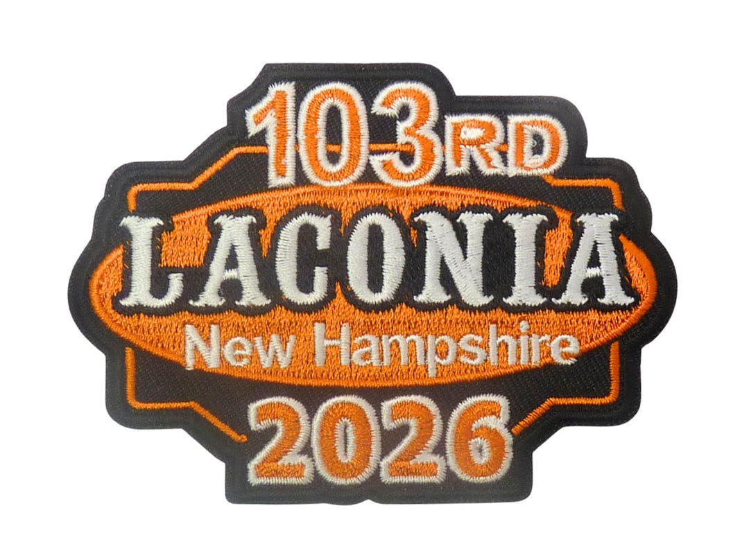 103rd Laconia New Hampshire 2026 Orange Event Patch — product image