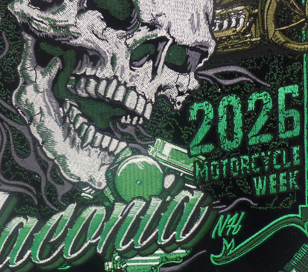 Laconia,NH 2026 Motorcycle Week 103rd Anniversary Event Large Patch — detail view 2