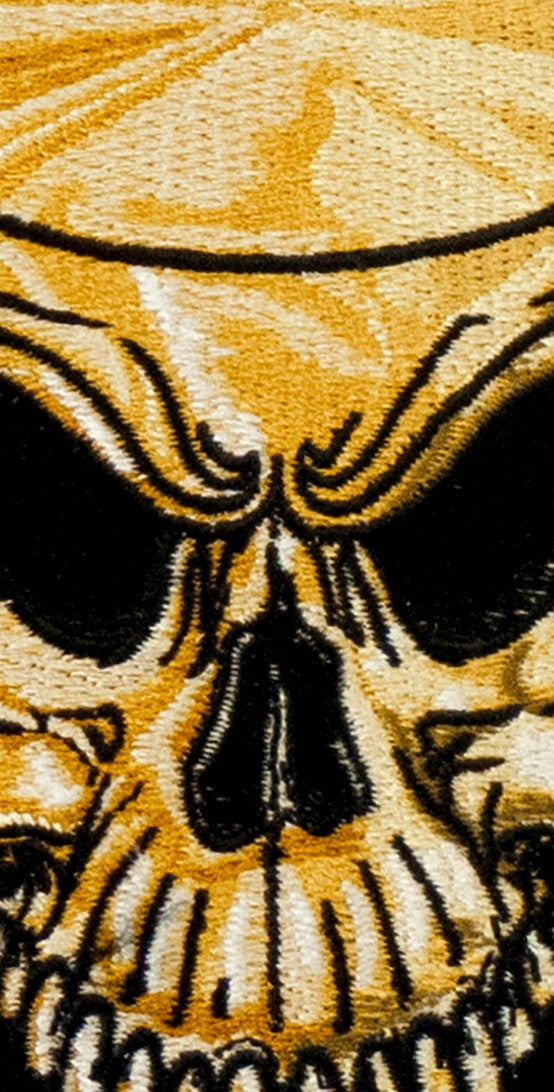 Skull Faced Engine Piston Patch, Large Size — detail view 1