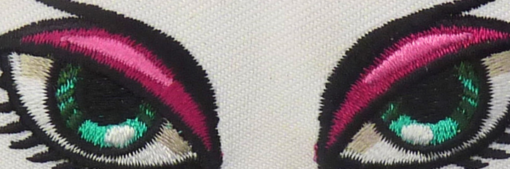 Anime Eyes Sultry Embroidered Patch — detail view 2
