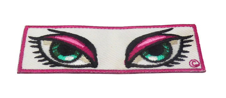 Anime Eyes Sultry Embroidered Patch — detail view 1