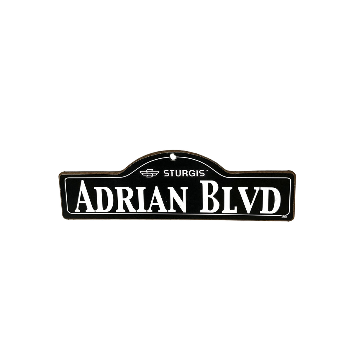 Adrian Sturgis wooden street name sign with white lettering on black