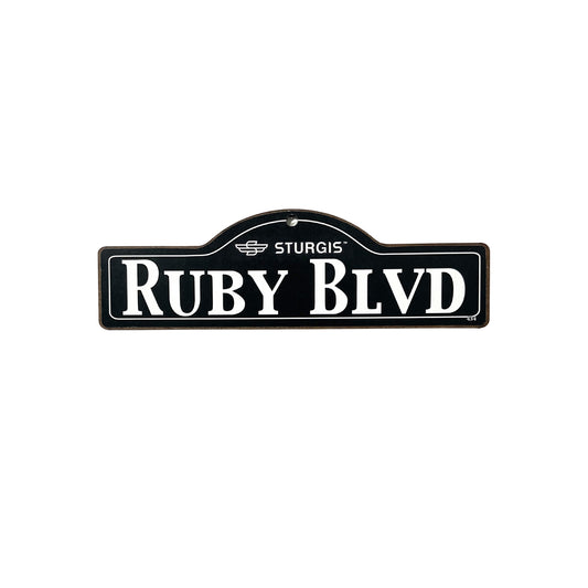 Ruby Sturgis Main St Official Personalized Street Sign