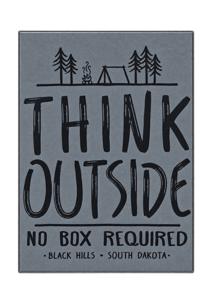 Think Outside Black Hills Camping Magnet – No Box Required, straight front view with background removed