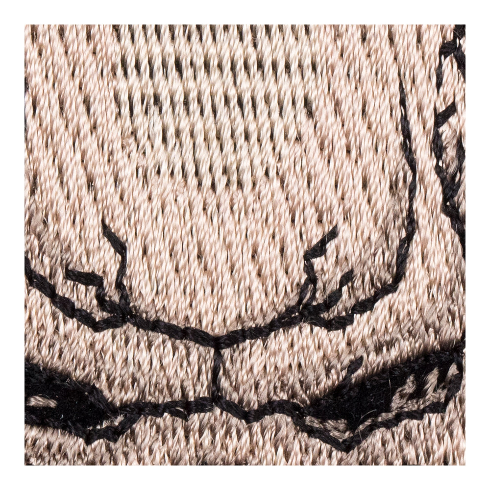 Downward Tan Skull &amp; Crossbones Patch, Skull Motorcycle Patches — detail view 2