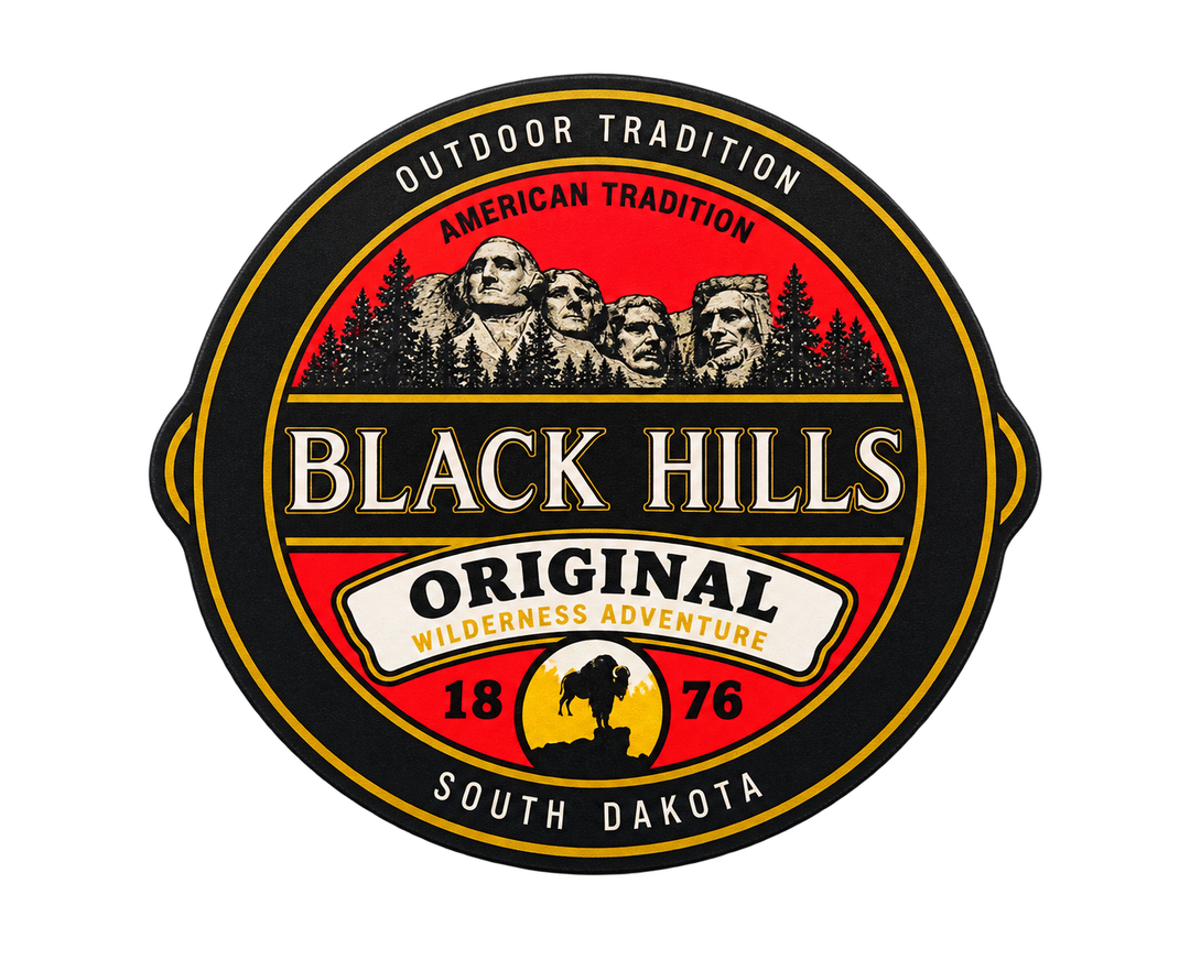 Black Hills Original Outdoor Tradition Badge Sticker — isolated product view