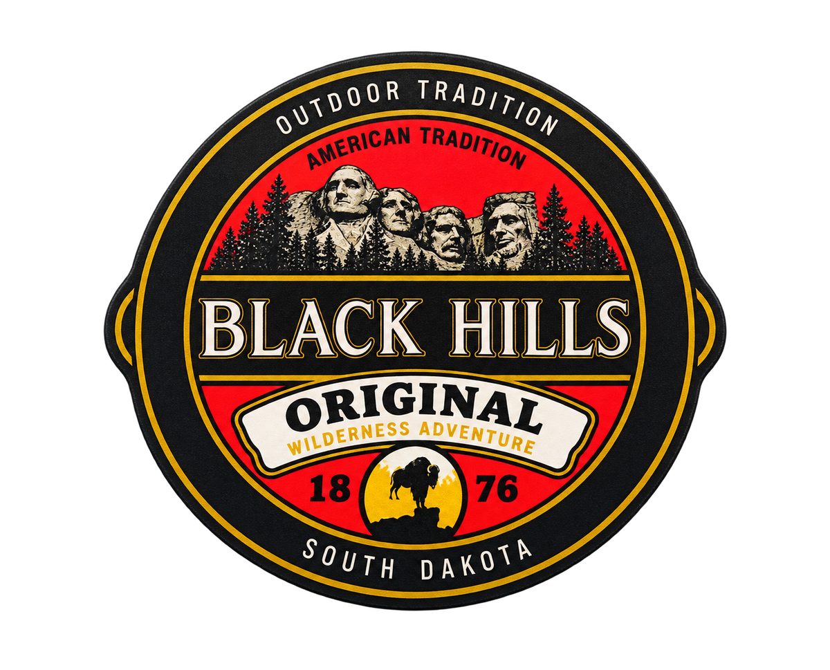 Black Hills Original Outdoor Tradition Badge Sticker — isolated product view