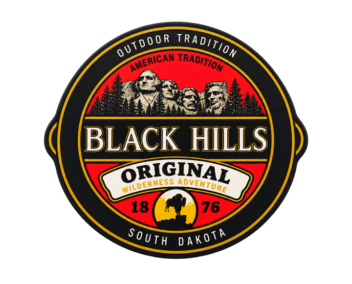 Black Hills Original Outdoor Tradition Badge Sticker — isolated product view