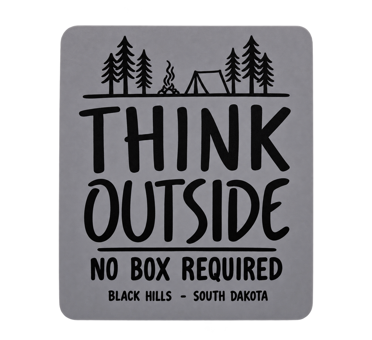 Black Hills Think Outside No Box Required Sticker — isolated product view