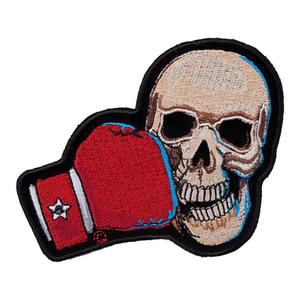 TKO Boxing Skull Motorcycle Patch, Boxing Skull Patches — product image
