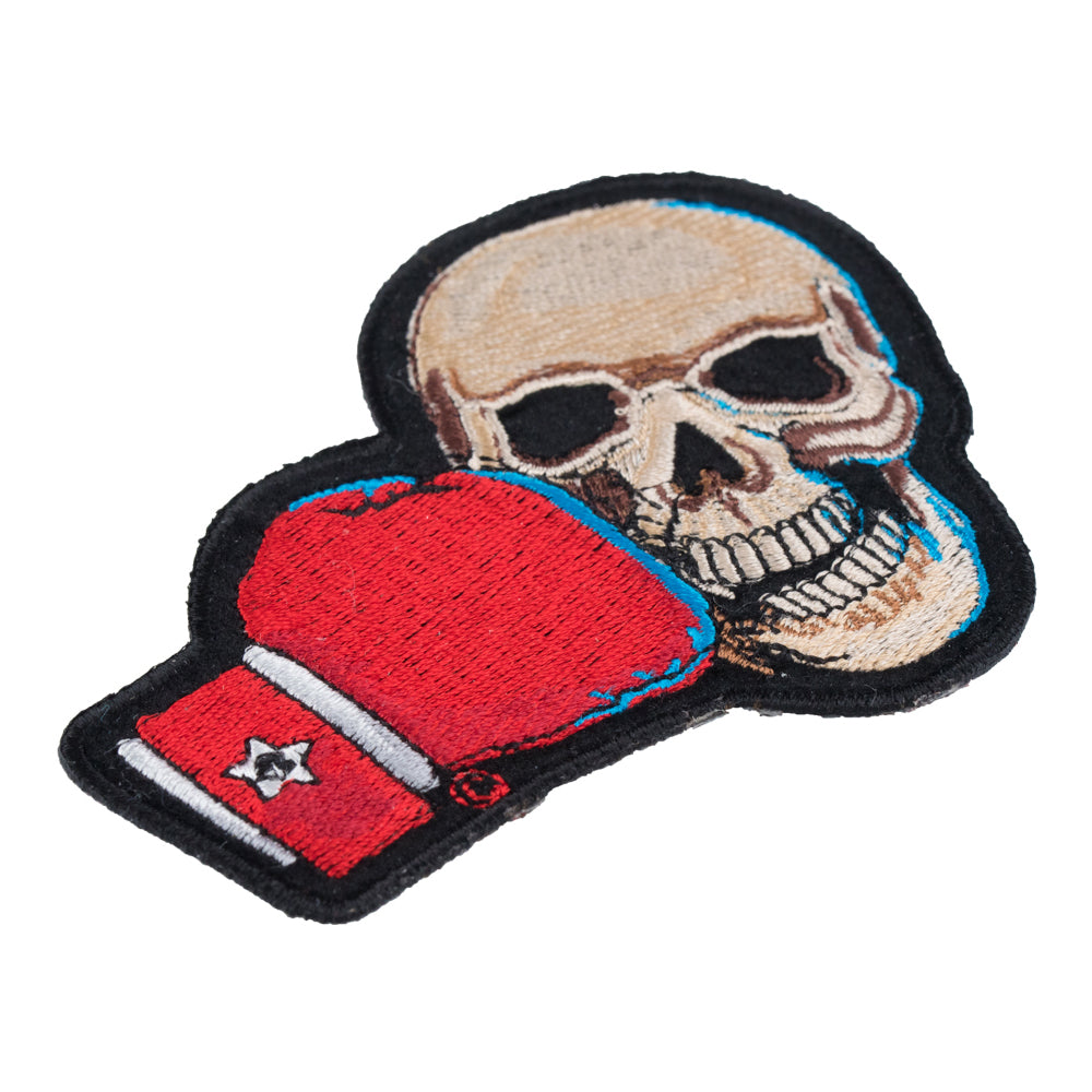 TKO Boxing Skull Motorcycle Patch, Boxing Skull Patches — detail view 1