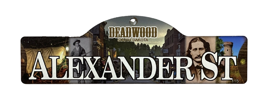 Alexander St — actual photographed Deadwood street sign