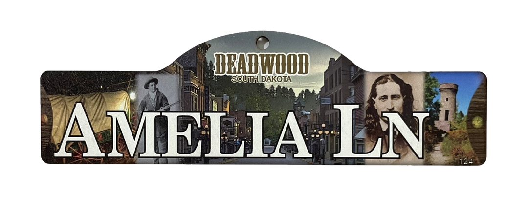 Amelia Ln — actual photographed Deadwood street sign