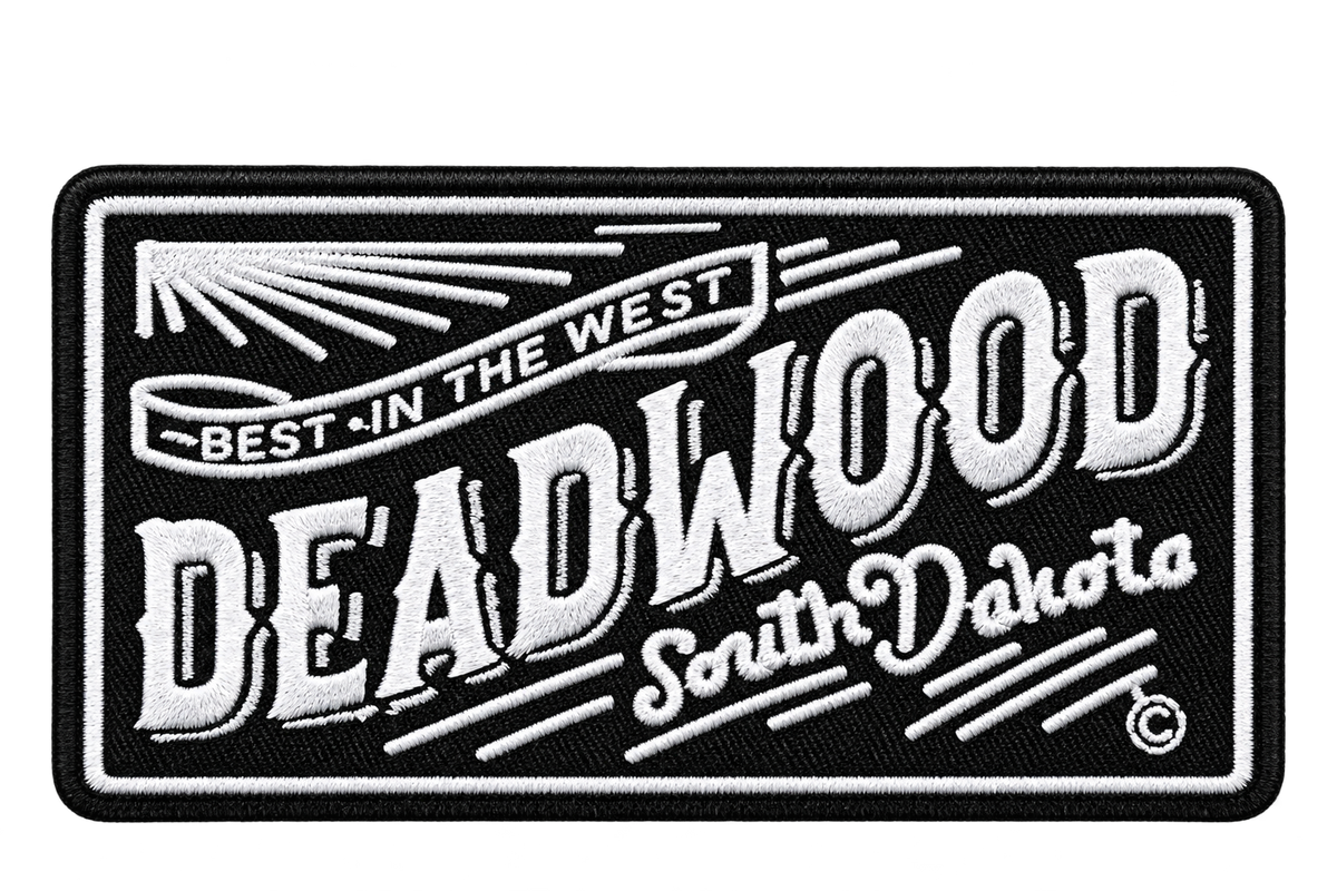 Deadwood Best in the West Embroidered Patch — patch only, transparent background