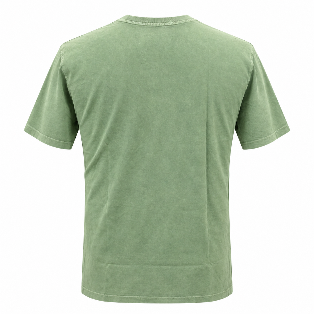 Washed green OR Deadwood South Dakota Bison Sunset T-shirt plain back