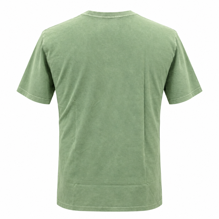 Washed green OR Deadwood South Dakota Bison Sunset T-shirt plain back