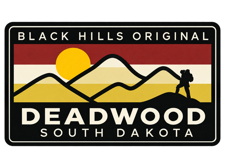 Deadwood Black Hills Original Mountain Hiker Sticker — isolated product view