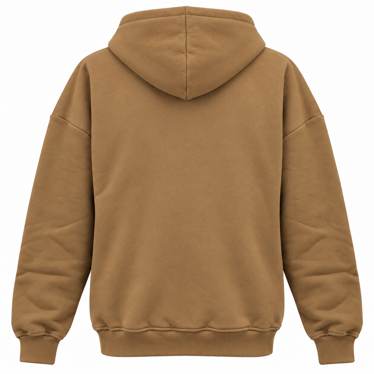 Brown Deadwood Black Hills Buffalo Oval embroidered hoodie — plain back view