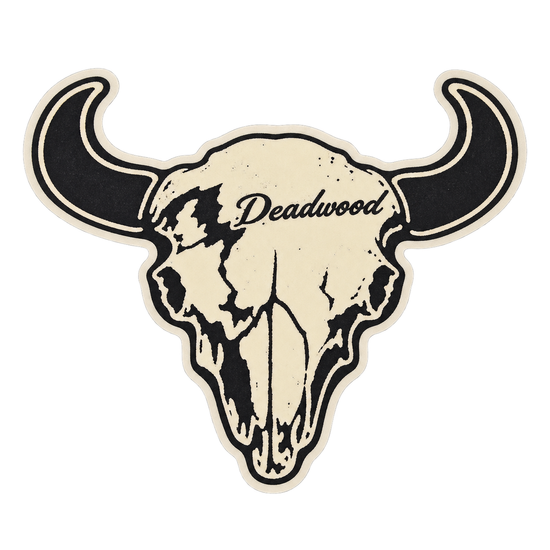 Deadwood Buffalo Skull Sticker isolated on transparent background
